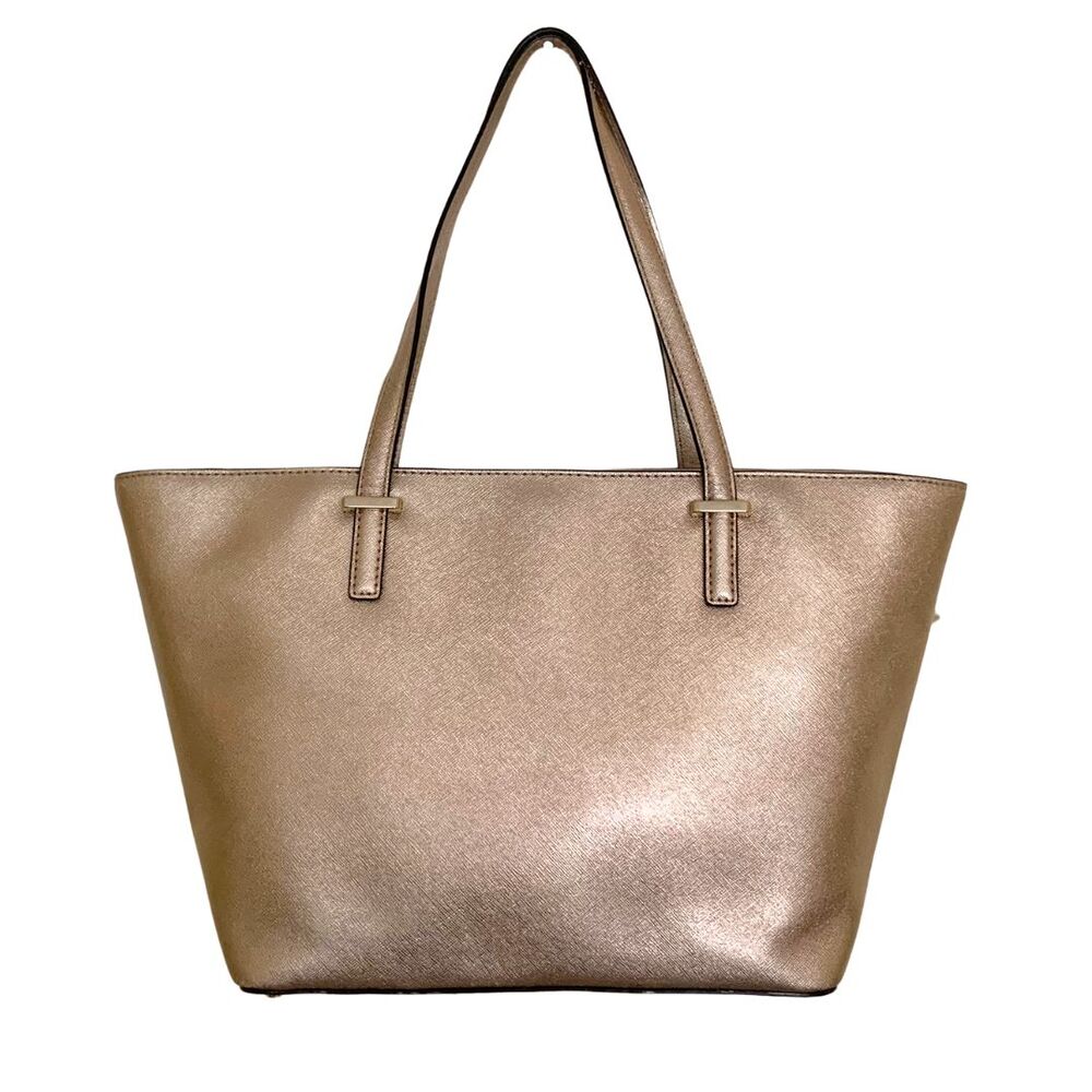 Kate Spade Cedar Street Harmony Gold Leather Tote Shoulder Bag - Picture 3 of 14